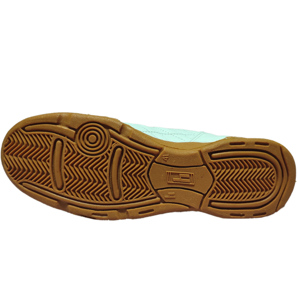 Botines de Futsal Sport Moves Blancos con Suela Caramelo – Cuero Argentino Premium para Indoor