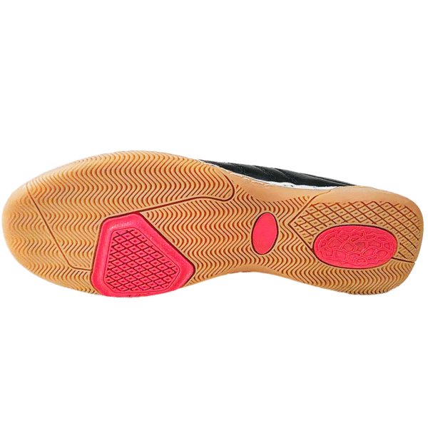 sm4_negro_futsal_ch3 Botines de Futsal Sport Moves Negros con Suela Caramelo – Cuero Argentino Premium para Indoor